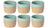 Costa Nova Tasses à café Arenito Aqua 200 ml - 6 pièces