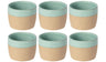 Costa Nova Tasses à café Arenito Aqua 200 ml - 6 pièces
