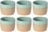 Costa Nova Tasses Arenito Aqua 360 ml - 6 pièces