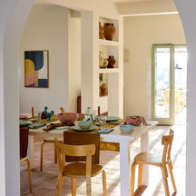 Service de table Costa Nova Arenito Aqua 18 pièces / 6 personnes - 6 assiettes à dîner, 6 assiettes à petit déjeuner & 6 bols