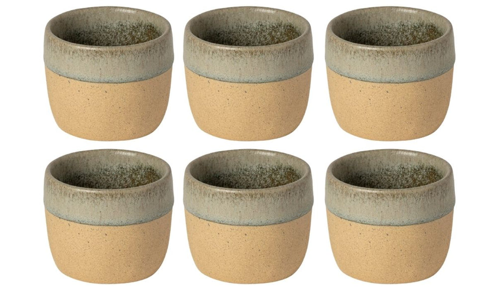 Costa Nova Tasses à café Arenito Sage Green 200 ml - 6 pièces