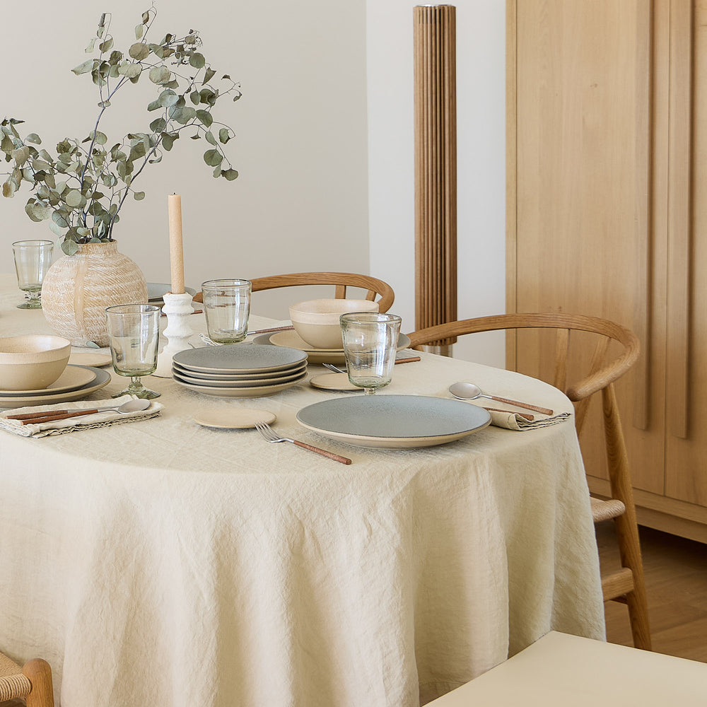 Service de table Costa Nova Arenito Sage Green 18 pièces / 6 personnes - 6 assiettes à dîner, 6 assiettes à petit-déjeuner & 6 bols