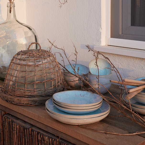 Costa Nova Assiettes à petit-déjeuner / Assiettes à dessert Casafina Eivissa Sea Blue ø 22 cm - 6 pièces