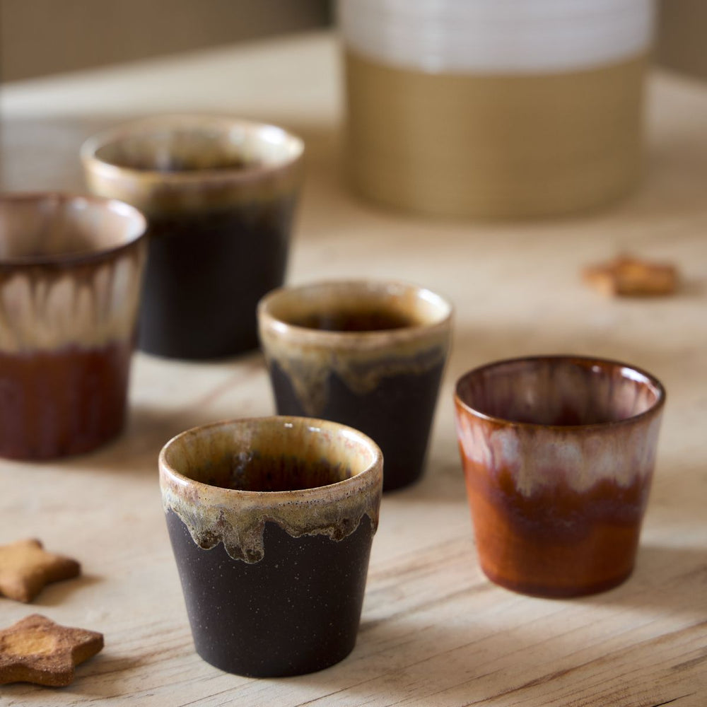 Costa Nova Espresso Tasses Casafina Poterie Caramel-Latte 80 ml - 6 pièces