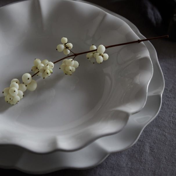Costa Nova Assiettes creuses / Assiettes à pâtes Rosa White ø 25 cm - 6 pièces