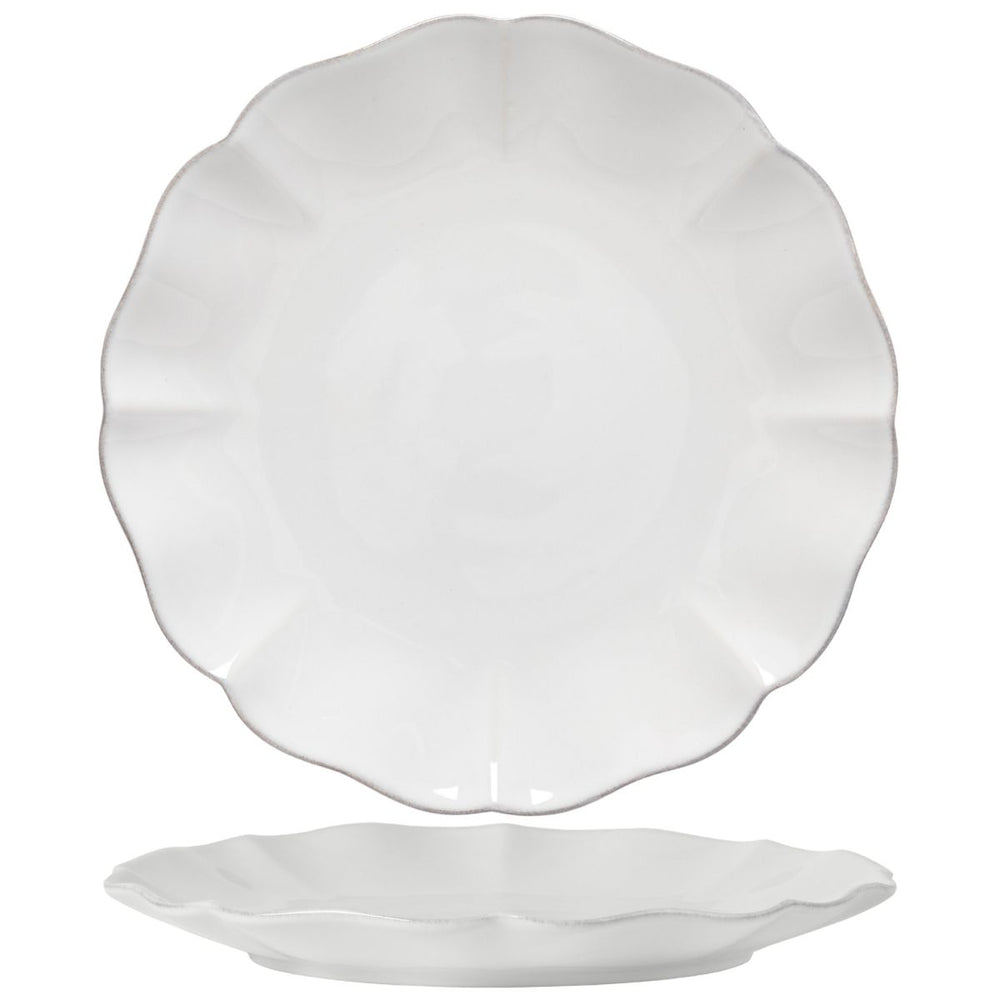 Service de table Costa Nova Rosa White 18 pièces / 6 personnes - 6 assiettes à dîner, 6 assiettes à petit-déjeuner & 6 assiettes creuses