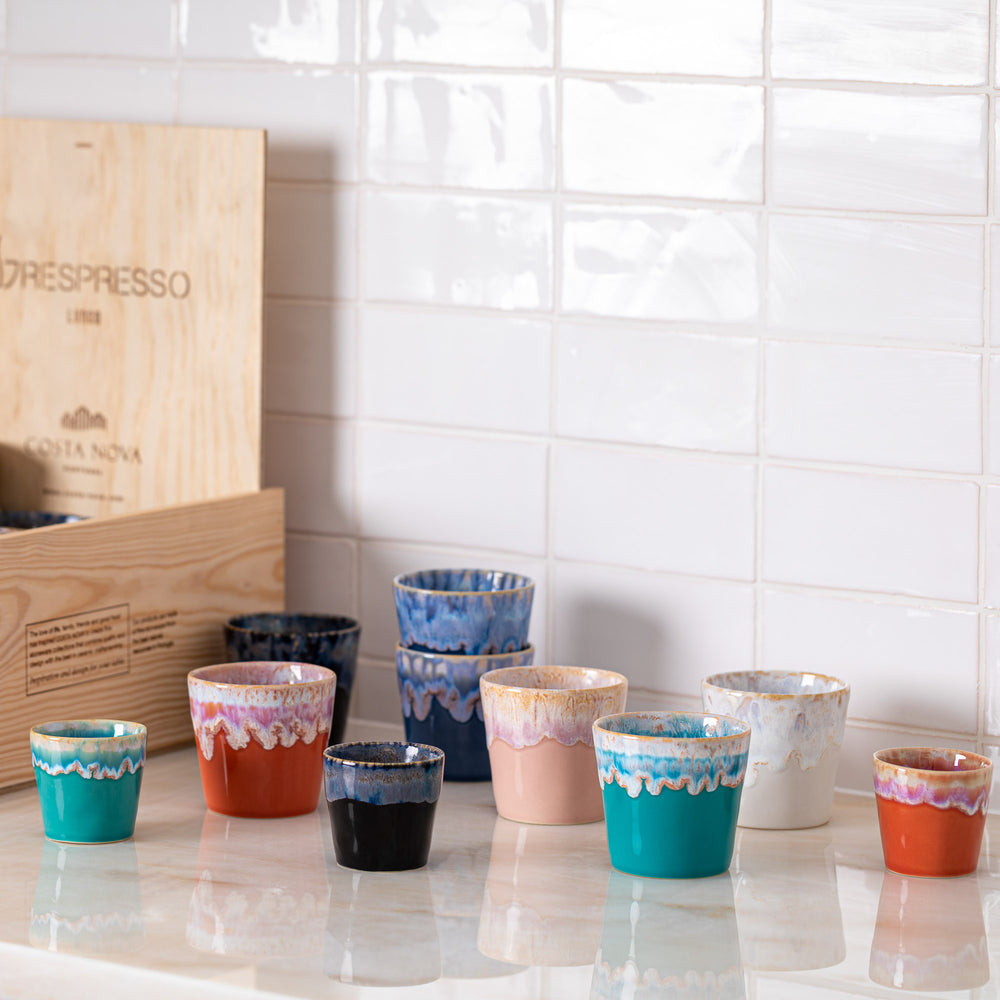 Costa Nova Espresso Tasses Grespresso Multicolore 80 ml - 40 pièces - Coffret cadeau
