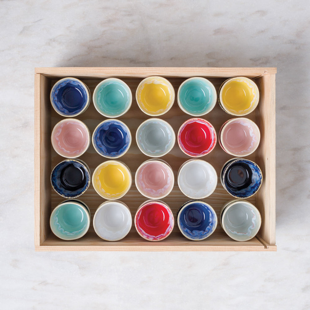 Costa Nova Espresso Tasses Grespresso Multicolore 80 ml - 40 pièces - Coffret cadeau