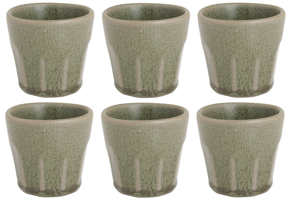 Tasses à espresso Cosy & Trendy Bistro Thyme Green 90 ml - 6 pièces