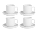 Tasses à espresso avec soucoupes Cosy & Trendy Moon White 90 ml - 4 pièces