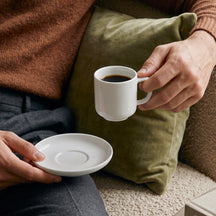 Tasses à espresso avec soucoupes Cosy & Trendy Moon White 90 ml - 4 pièces