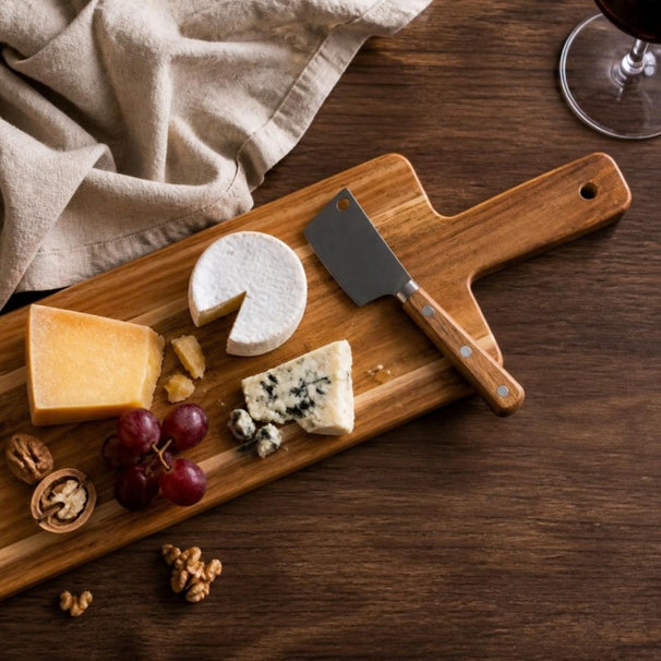 Cosy & Trendy Planche à fromage en bois avec couteau à fromage - Bois d'acacia - 41 x 15 cm
