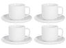 Tasses à café avec soucoupes Cosy & Trendy Moon White 200 ml - 4 pièces