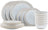 Service de table Cosy & Trendy Bistro Vintage White 18 pièces / 6 personnes - 6 assiettes à dîner, 6 assiettes à petit-déjeuner & 6 bols