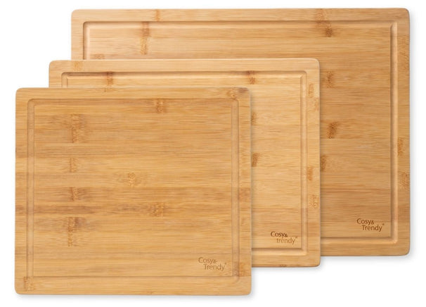 Ensemble de planches à découper Cosy & Trendy Gabon 3 pièces - Bambou - M, L & XL