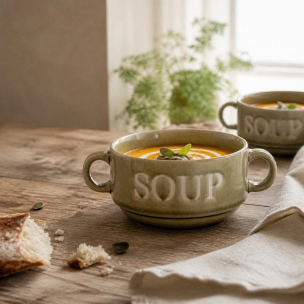 Cosy & Trendy Bols à soupe / Bols Soup Vert ø 12 cm / 450 ml - 4 pièces