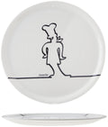 Assiettes à pizza Cosy & Trendy Funnyline Noir / Blanc - ø 31 cm - 6 pièces