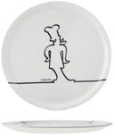 Assiettes à pizza Cosy & Trendy Funnyline Noir / Blanc - ø 31 cm - 6 pièces