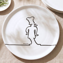 Assiettes à pizza Cosy & Trendy Funnyline Noir / Blanc - ø 31 cm - 6 pièces