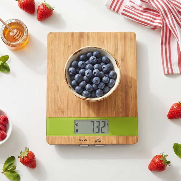 Balance de cuisine en bambou Cosy & Trendy Vert - Max. 5 kg