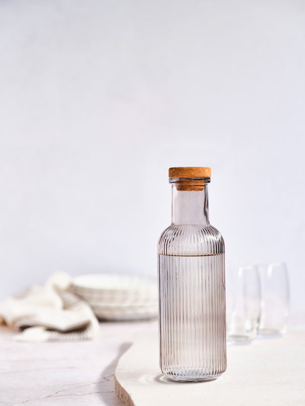 Carafe en verre Cosy & Trendy - Carafe avec bouchon en liège - Raya - 1 L
