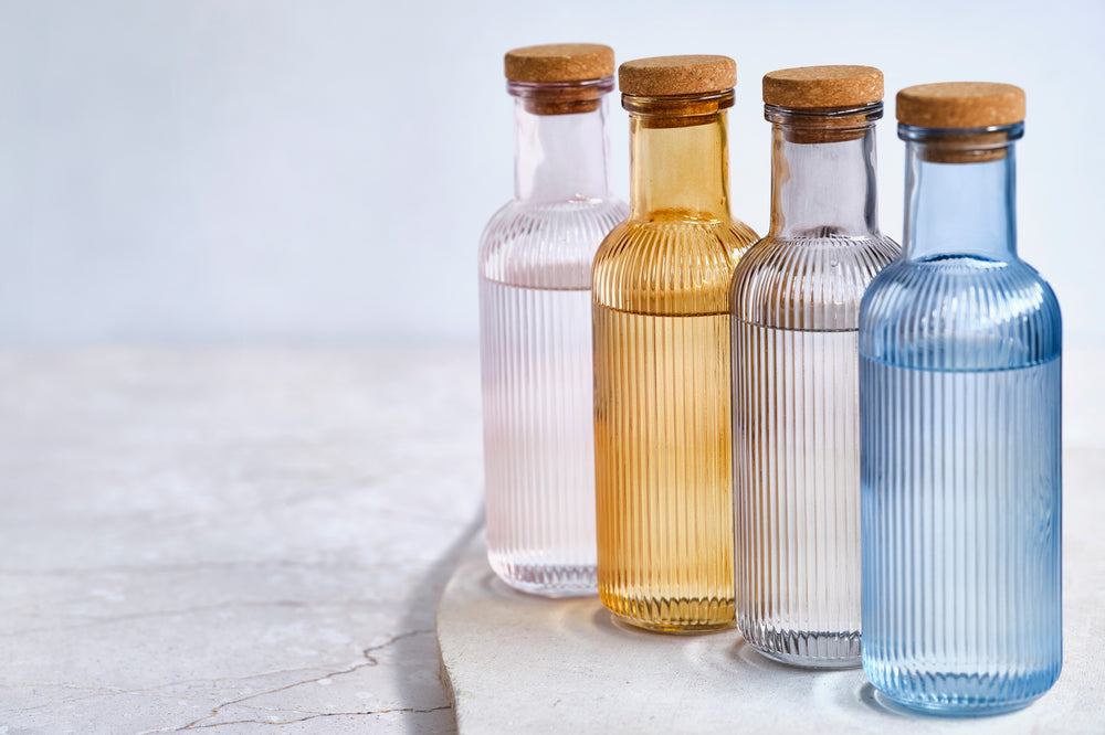 Carafe en verre Cosy & Trendy - Carafe avec bouchon en liège - Raya - 1 L