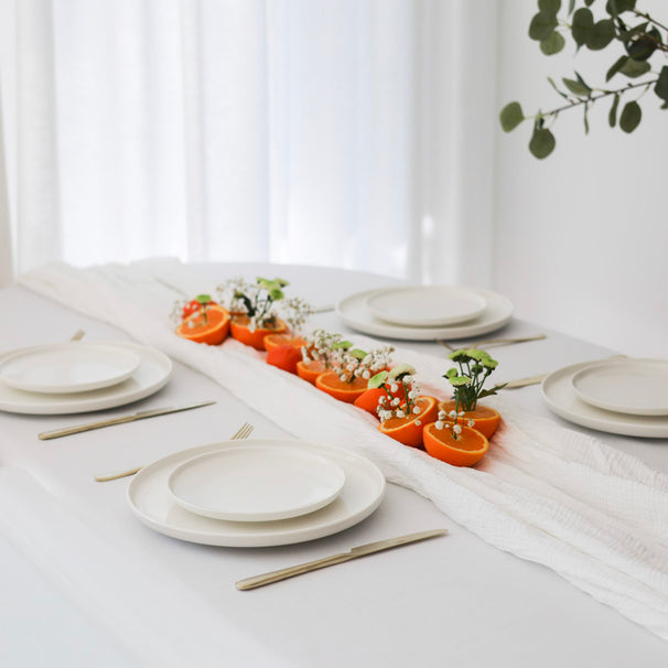 Set d'assiettes Cosy&Trendy - Petit déjeuner - Moon White - 19 cm - 4 pièces