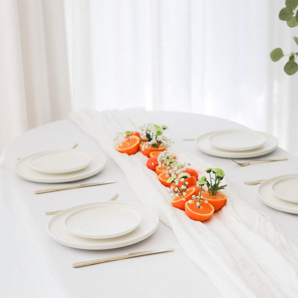 Set d'assiettes Cosy & Trendy - en porcelaine - Moon White - 28 cm - 4 pièces