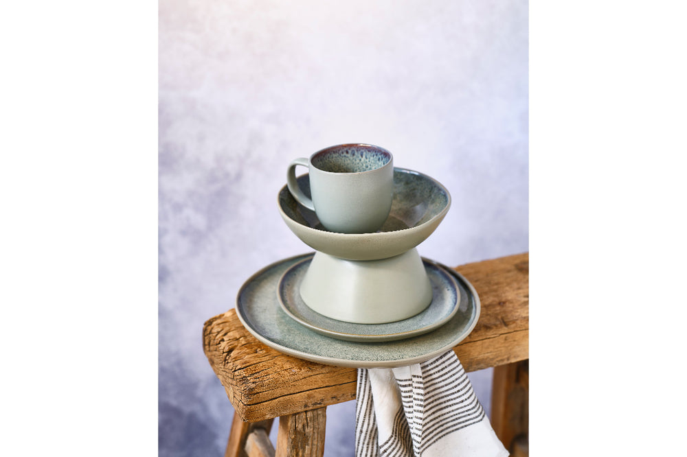 Set d'assiettes Cosy&Trendy - en gres - Oona Sand-Green - 27 cm - 6 pièces