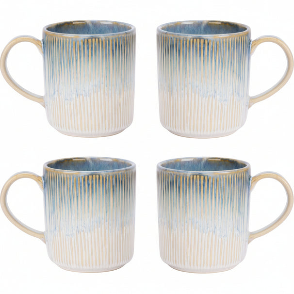 Ensemble de mugs Cosy & Trendy - Mugs a cafe - Listra Ocean - 390 ml - 4 pièces