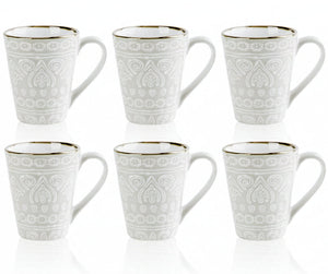 Ensemble de mugs Cosy & Trendy - Mugs a café - Murano Beige - 340 ml - 6 pieces