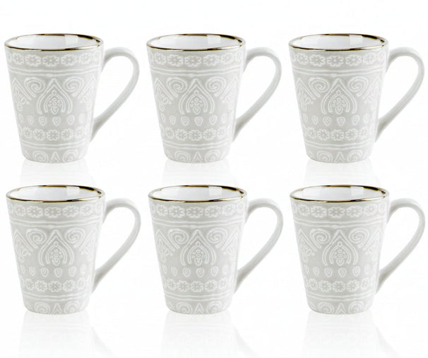 Ensemble de mugs Cosy & Trendy - Mugs a café - Murano Beige - 340 ml - 6 pieces
