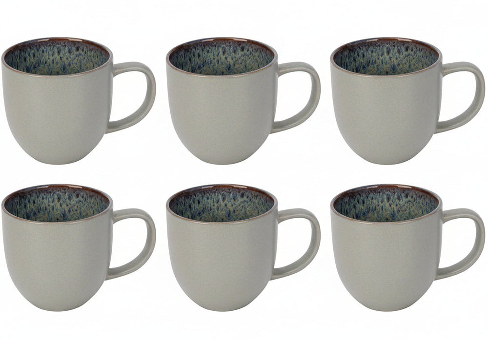 Ensemble de mugs à café Cosy & Trendy - en grès - Oona - 340 ml - 6 pièces