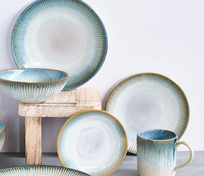 Set d'assiettes Cosy&Trendy - Assiettes a soupe - Listra - 21 cm - 4 pièces