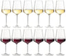 Ensemble de verres à vin Leonardo (verres à vin rouge + verres à vin blanc) Puccini 12 pièces