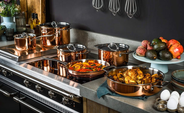Set de casseroles Ducq - Induction - 3-Ply Cuivre - Ø16-28 cm - 6 pièces