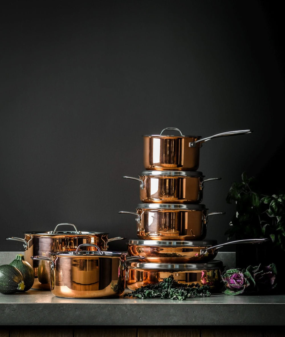 Set de casseroles Ducq - Induction - 3-Ply Cuivre - Ø16-28 cm - 6 pièces