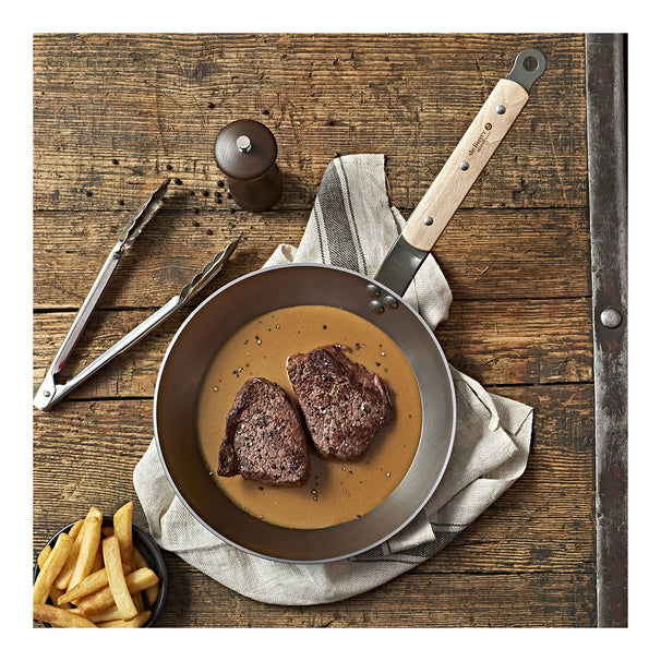 Poêle De Buyer Mineral B en bois - ø 26 cm - Sans revêtement antiadhésif