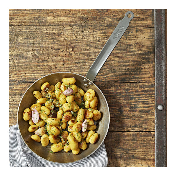 Ensemble de poêles De Buyer Lyonnaise Carbone Plus 3 pièces - Acier au carbone - ø 20, 24 & 28 cm - sans revêtement antiadhésif