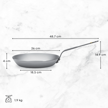 Poêle De Buyer Mineral B Element - ø 26 cm - Sans revêtement antiadhésif