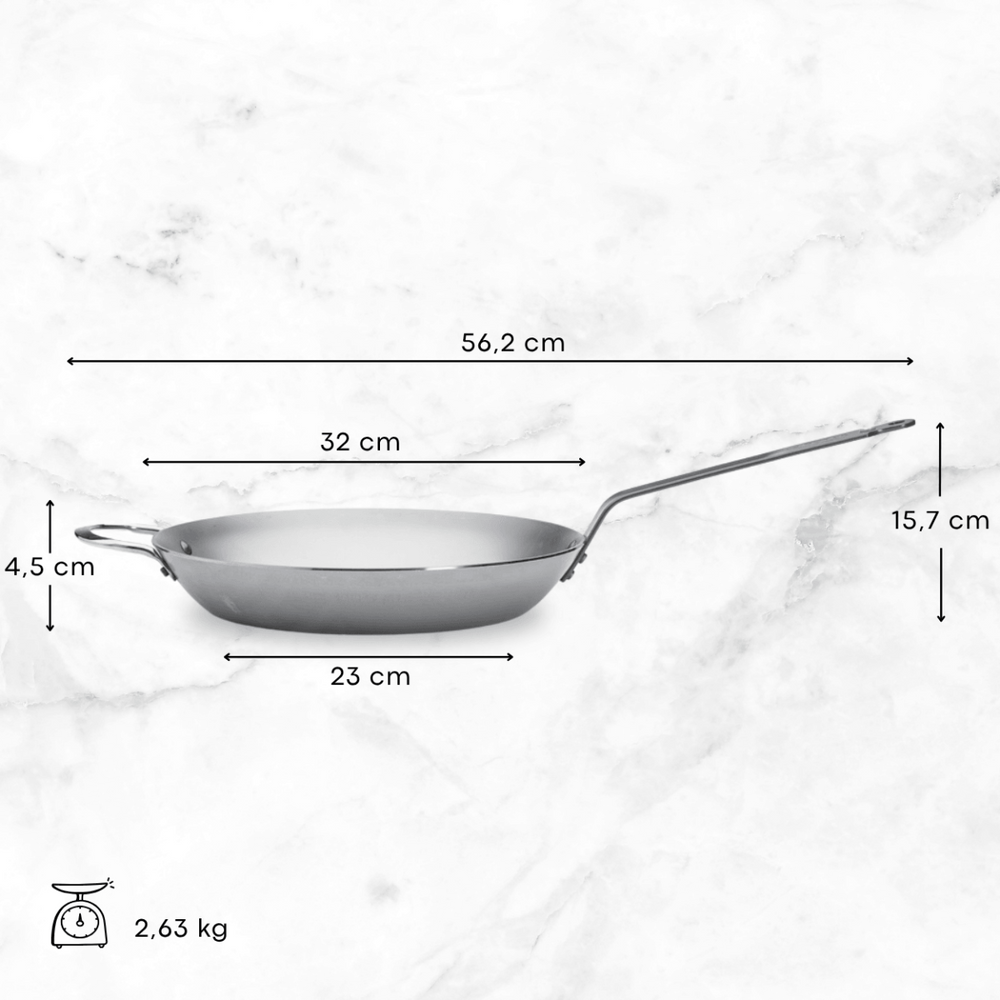 Poêle De Buyer Mineral B Element - ø 32 cm - Sans revêtement antiadhésif