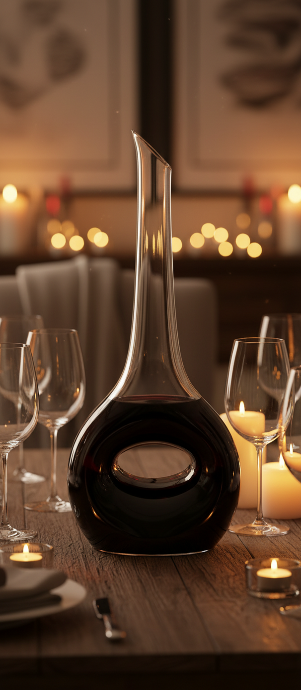 Carafe a decanter Riedel - Decanteur a vin - Black Tie Occhio Nero - 750 ml