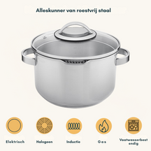 Set de casseroles Sola - Casseroles en inox - Diamond - Ø16-24 cm - 5 pièces