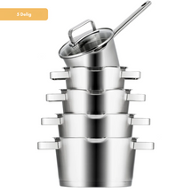 Set de casseroles Sola - Casseroles en inox - Diamond - Ø16-24 cm - 5 pièces