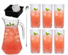Set à cocktail Dolle Mina - Carafe 1,6 L avec 6 verres longdrink 490 ml, cuillère à cocktail & moule à glaçons