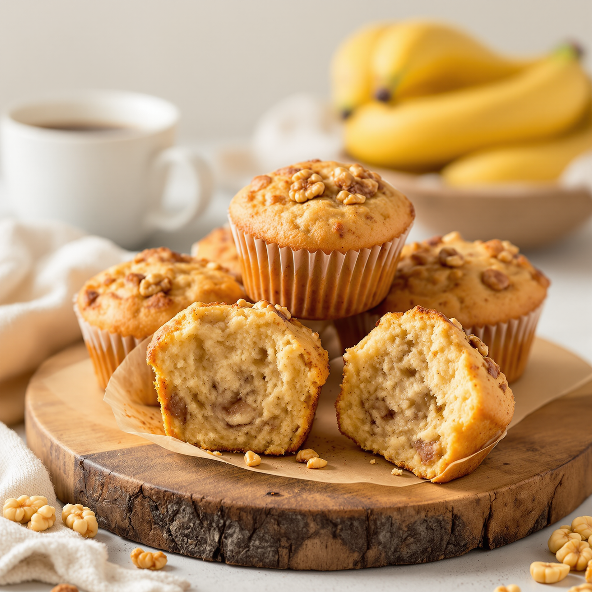 Muffins sains à la banane, aux dattes et une touche de cannelle
