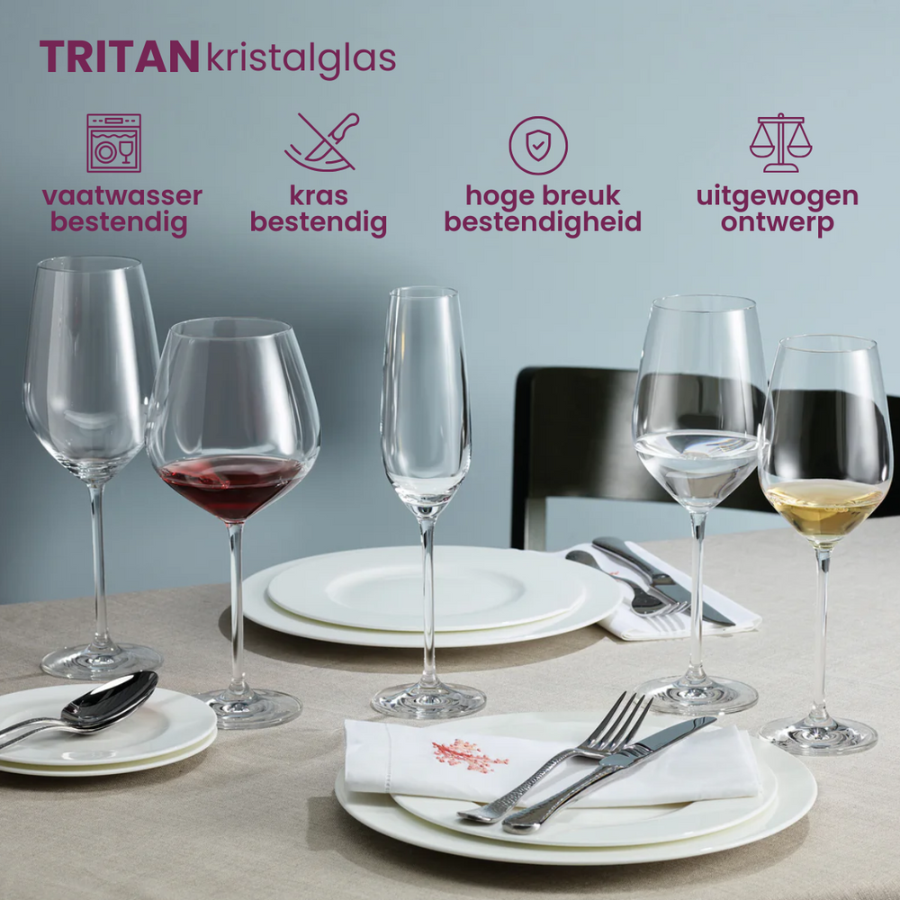 Set de verres à vin Schott Zwiesel Fortissimo 12 pièces - verres à vin blanc, verres à vin rouge & verres à bourgogne
