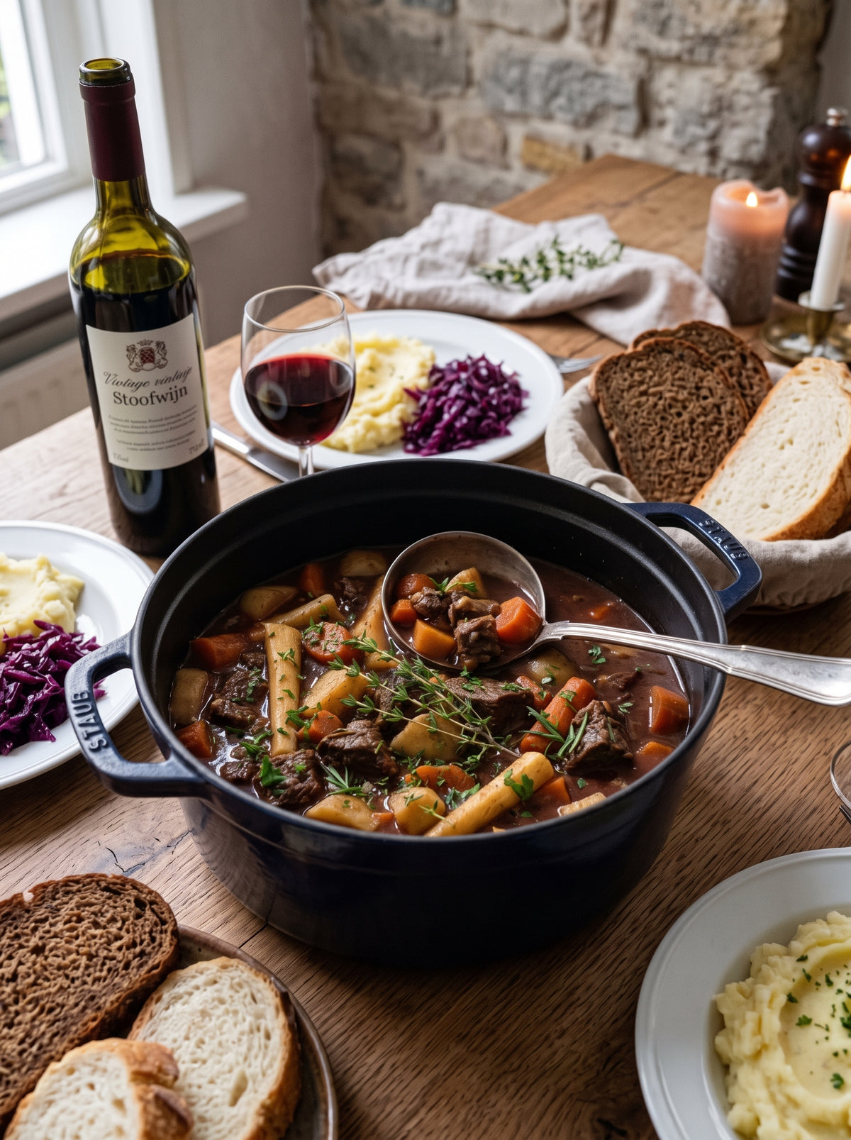 Confort slow-cooked dans la cocotte en fonte