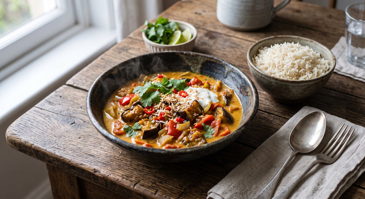 Crémeux, épicé et réconfortant : comfort food végétarien.