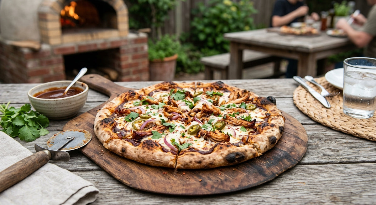 Une pâte croustillante, du fromage fondu et une légère saveur fumée venue de votre jardin.
